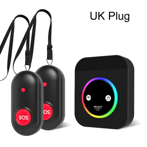 3 In 1 MEAGAO H-G06 Wireless Doorbell Waterproof Pager Long Range Smart Call Button Caregiver Care System, 1 Transmitter+2 Receivers, 2 Transmitter+1 Receivers