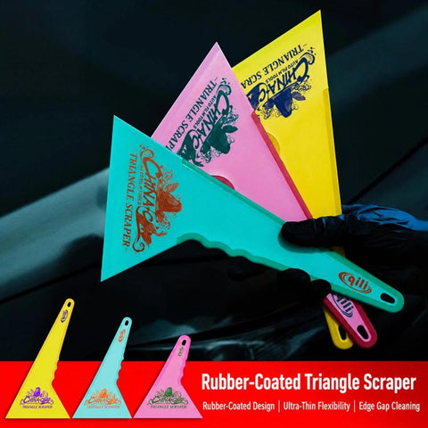 qili Ultra-thin Triangular Hard Squeegee for Car Window Tinting, Large Yellow, Large Pink, Large Blue, Medium Yellow, Medium Pink, Medium Blue, Small Yellow, Small Pink, Small Blue