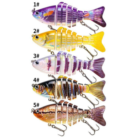 HENGJIA JM074 Multi Jointed Swimbait Fishing Lures Sinking Multi Segmented Hard Fishing Baits, 9.7cm 15g