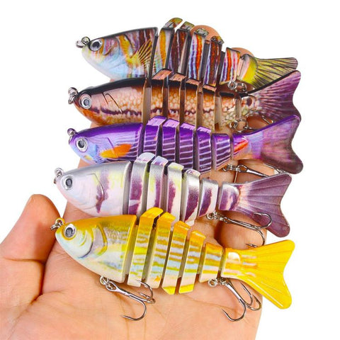 HENGJIA JM074 Multi Jointed Swimbait Fishing Lures Sinking Multi Segmented Hard Fishing Baits, 9.7cm 15g