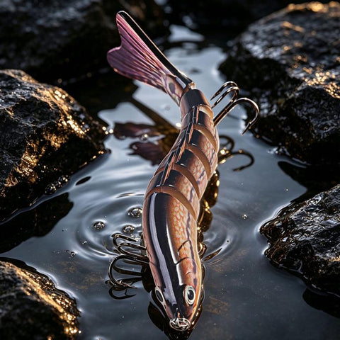 HENGJIA JM074 Multi Jointed Swimbait Fishing Lures Sinking Multi Segmented Hard Fishing Baits, 9.7cm 15g