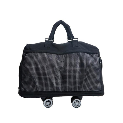Missrr Expandable Rolling Travel Duffel Bag With Detachable Wheels Nylon Weekender Carry On Bag