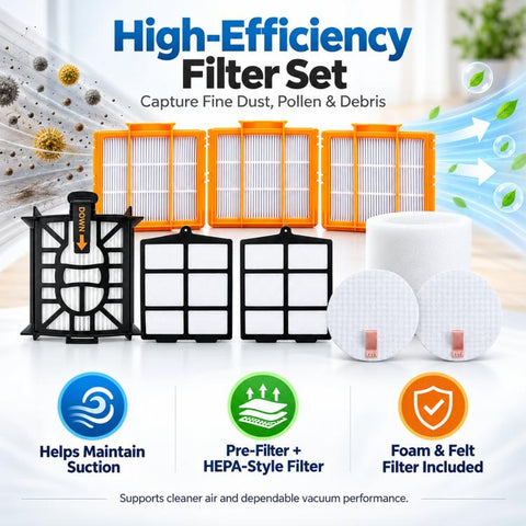 Replacement Kit For Shark AI AV2501S / AV2501AE / RV2502AE / RV2610WA Robot Vacuum, 21 In 1