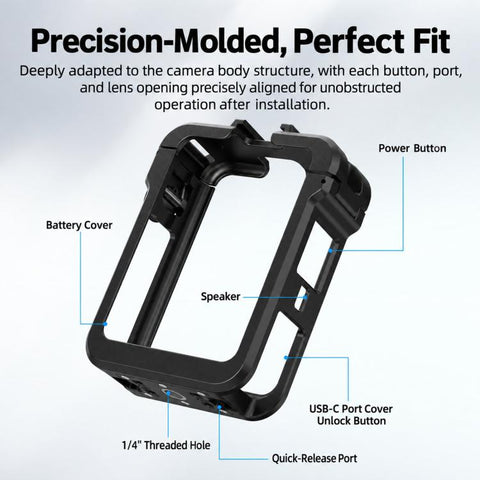 For DJI Osmo 360 / II Flymile Protective Cage Lens Cap Expansion Shell, For DJI Osmo 360 / II