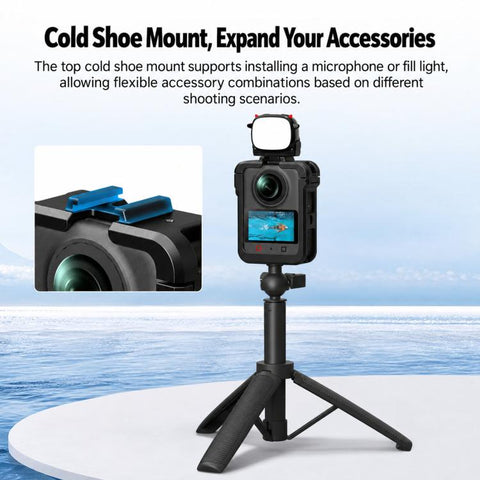 For DJI Osmo 360 / II Flymile Protective Cage Lens Cap Expansion Shell, For DJI Osmo 360 / II