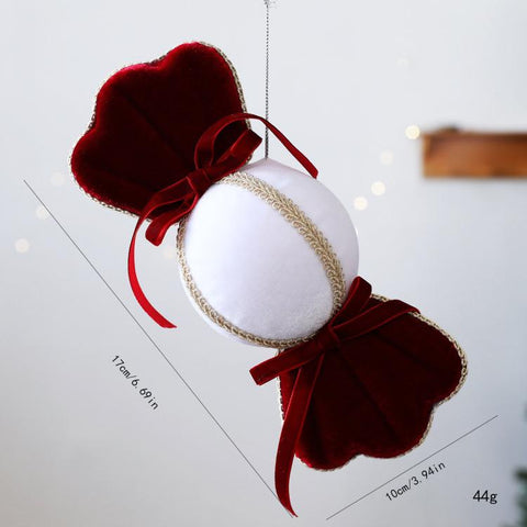 Velvet Candy Christmas Tree Ornament DIY Holiday Decor
