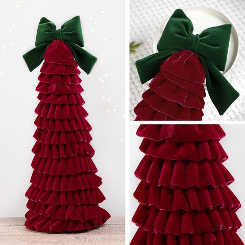 Layered Pleated Christmas Tree Ornament DIY Christmas Decor