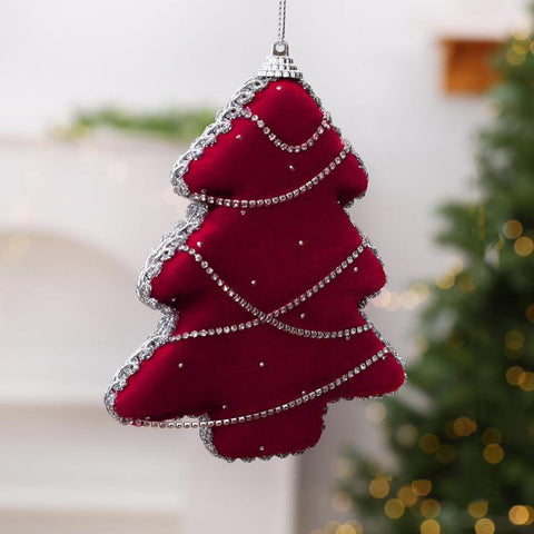 Velvet Rhinestone Foam Christmas Tree Ornament DIY Personalized Christmas Decoration