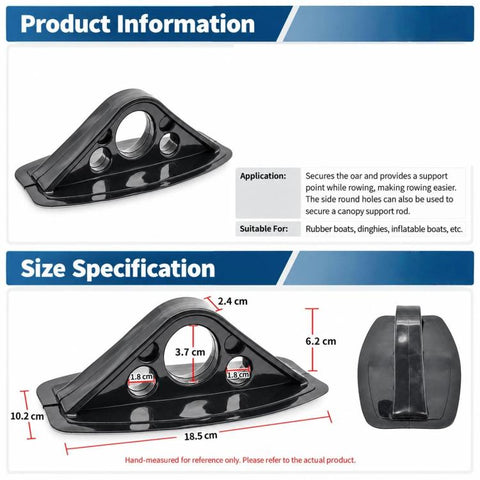 Inflatable Boat 3-Hole Oar Mount Canopy Bracket Marine Accessory, RB-E06