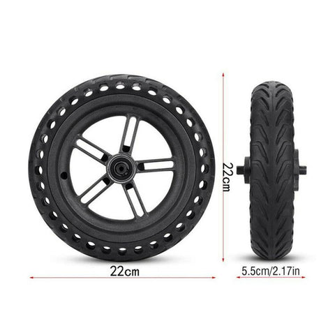 For Xiaomi M365 External Honeycomb Solid Tire Rear Drive Wheel Hub With 110mm Brake Disc, External Honeycomb Solid Tire With 110mm Brake Disc