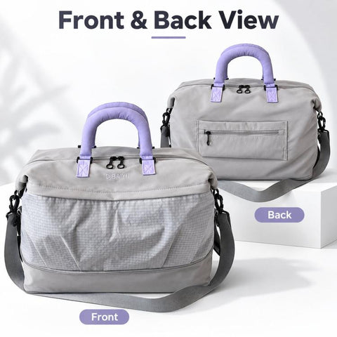 Expandable Travel Duffle Bag Lightweight Waterproof Oxford Weekender Bag with Dry Wet Separated Pocket