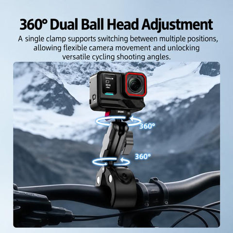 BRDRC For Quick-Release Cycling Mount For Insta360 Ace / Ace Pro 2 / X6 / X5 / X4 Air