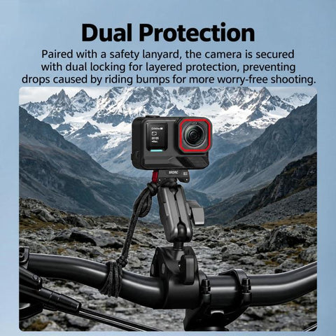 BRDRC For Quick-Release Cycling Mount For Insta360 Ace / Ace Pro 2 / X6 / X5 / X4 Air