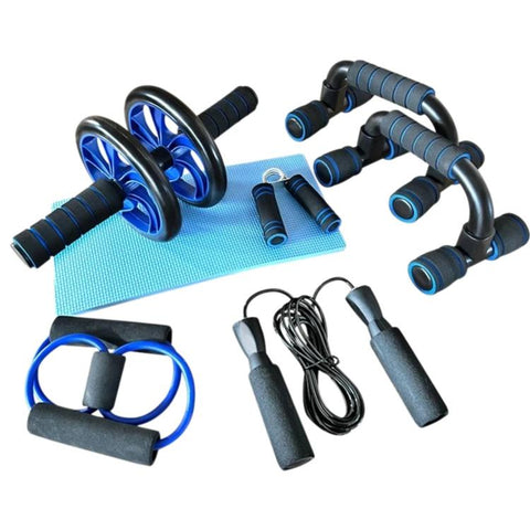 Abdominal Wheel and Push-up Stand Combo Training Equipment
