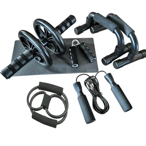 Abdominal Wheel and Push-up Stand Combo Training Equipment