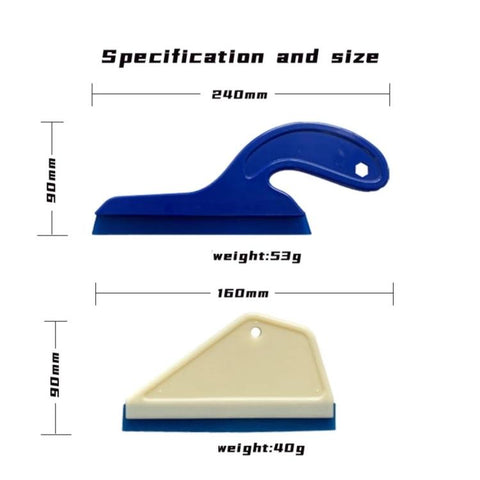 Qili Automotive Window Tinting Rubber Blade Squeegee, Long Handle, Short Handle