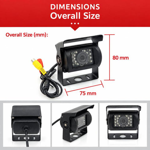 9–24V HD Infrared Night Vision Vehicle Reversing Camera, AV Connector, Aviation Connector