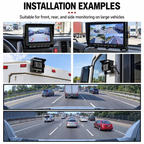 9–24V HD Infrared Night Vision Vehicle Reversing Camera, AV Connector, Aviation Connector