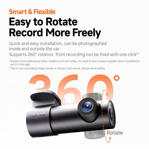 70mai M310 Pro 2K Dash Cam 1440P Mini Hidden Car Camera With F1.55 Aperture & Starlight Night Vision, Standard, With 64G TF Card
