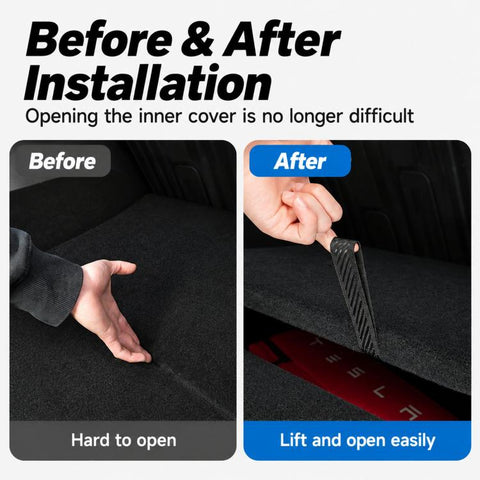 For Tesla Model Y / 2025+ Model Y Juniper Trunk Inner Lid Adhesive Hidden Pull Cord