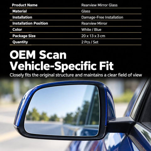 For Tesla Model Y Anti-Glare Heated Side Mirror Glass