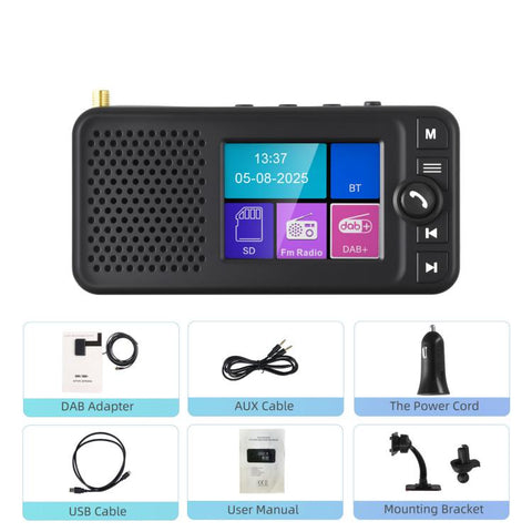 2.4 Inch Portable In-Car And Home DAB+ Digital Radio
