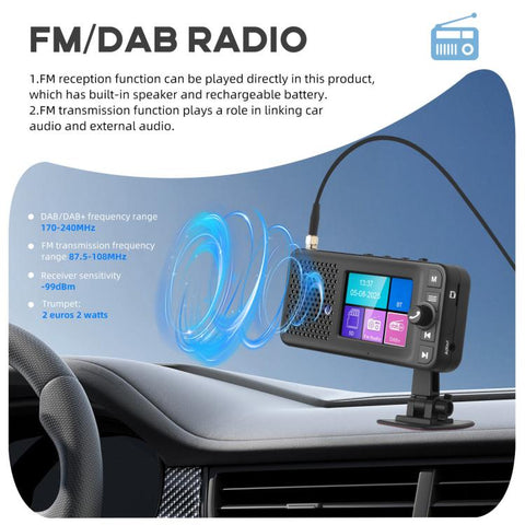 2.4 Inch Portable In-Car And Home DAB+ Digital Radio