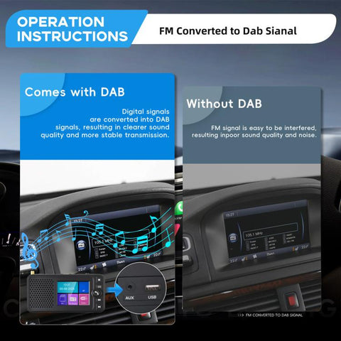 2.4 Inch Portable In-Car And Home DAB+ Digital Radio