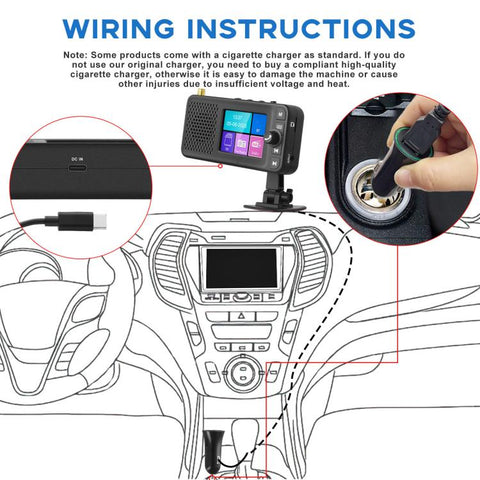 2.4 Inch Portable In-Car And Home DAB+ Digital Radio