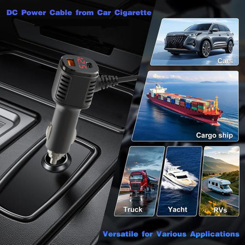 For Starlink Mini 12V/24V to 30V 3.5A Cigarette Lighter Plug Step-Up DC Power Cable, 200cm, 300cm