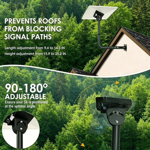 For Starlink Gen 3 Wall-mounted Telescopic Mount Bracket