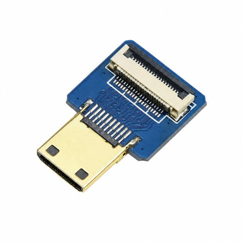 Waveshare Mini HDMI-Compatible Adapter For DIY HDMI-Compatible Cable, Vertical, Horizontal, Horizontal B