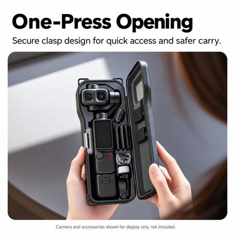 For DJI Osmo Pocket 4P LKTOP Hard Carrying Case Protective Storage Box with Wrist Strap