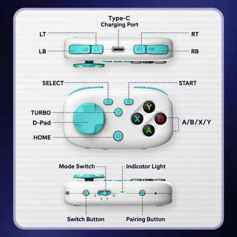 BSP Y05 Mini Pocket Bluetooth Game Controller Portable Wireless Gamepad
