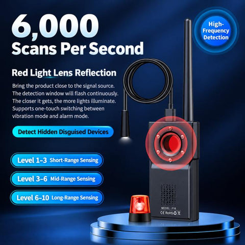 F18 Anti-Spy RF Signal Detector Hidden Camera Finder Wireless GPS Tracker Detector, F18