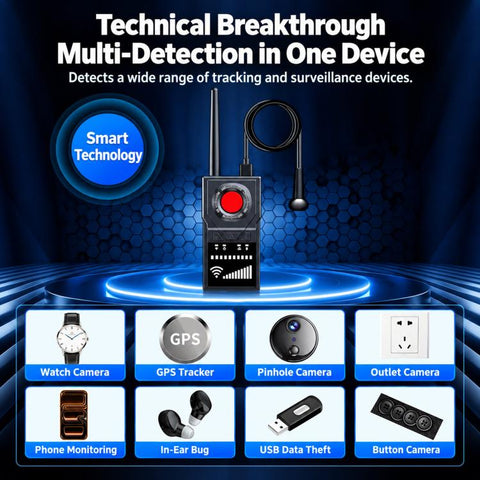 F18 Anti-Spy RF Signal Detector Hidden Camera Finder Wireless GPS Tracker Detector, F18