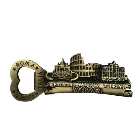 Architectural Landscape Metal Magnetic Refrigerator Stickers Home Decoration, French Panorama, Louvre, Representative Buildings in France, London, Arena, Qatar, Long Strip French Panorama, Eiffel Tower Road Sign, Golden Gate Street Opener              ...