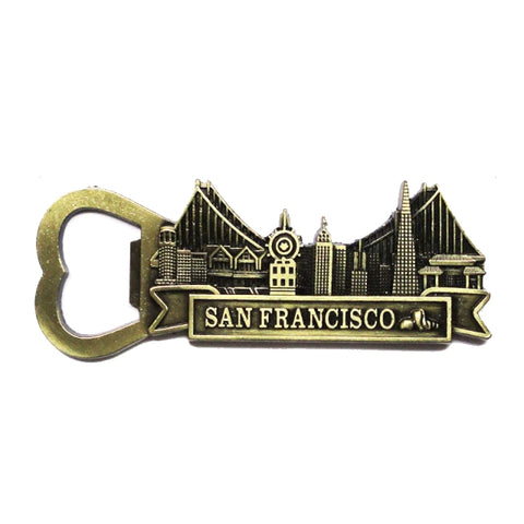 Architectural Landscape Metal Magnetic Refrigerator Stickers Home Decoration, French Panorama, Louvre, Representative Buildings in France, London, Arena, Qatar, Long Strip French Panorama, Eiffel Tower Road Sign, Golden Gate Street Opener              ...