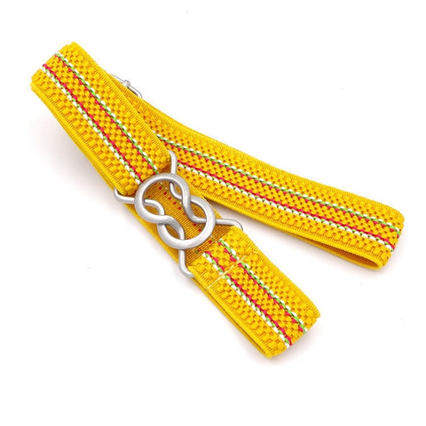 Candy-colored 8-Character Clasp Elastic Braided Belt for Children