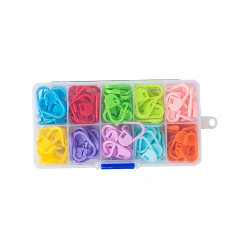 Colorful Plastic Sweater Weaving DIY Hand Tool Accessories Pin Mark Buckle, 120 PCS