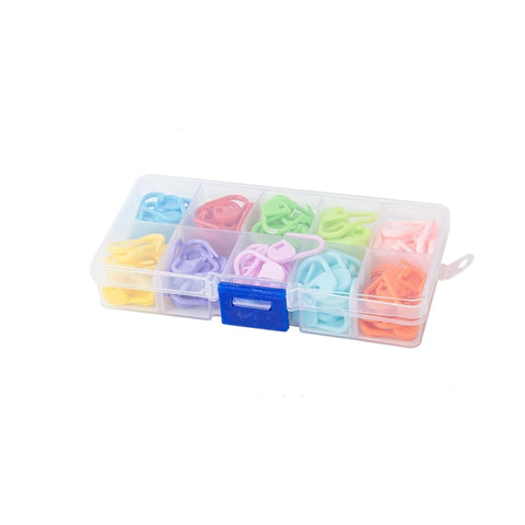 Colorful Plastic Sweater Weaving DIY Hand Tool Accessories Pin Mark Buckle, 120 PCS
