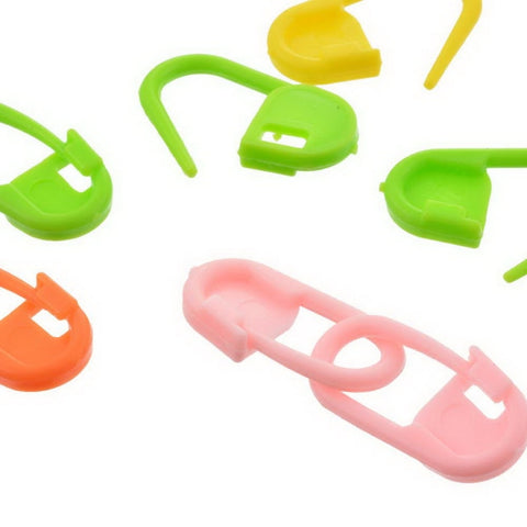 Colorful Plastic Sweater Weaving DIY Hand Tool Accessories Pin Mark Buckle, 120 PCS