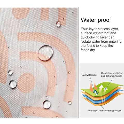 Geometric Shower Curtain Waterproof Bath Bathroom Curtain, With 80 x Height 180cm, With 120 x Height 180cm, With 150 x Height 180cm, With 180 x Height180cm, With 180 x Height200cm, With 200 x Height 200cm, With 240 x Height200cm, With 100 x Height 180c...