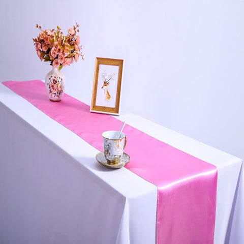 Satin Tablecloth Table Decoration for Home Party Wedding Christmas Decoration, 30X275CM
