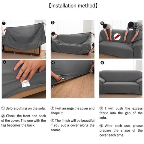 Plush Fabric Sofa Cover Thick Slipcover Couch Elastic Sofa Covers Not Include Pillow Case, 1 seat 90-140cm, 2 seat 145-185cm, 3 seat 190-230cm, 4 seat 230-300cm