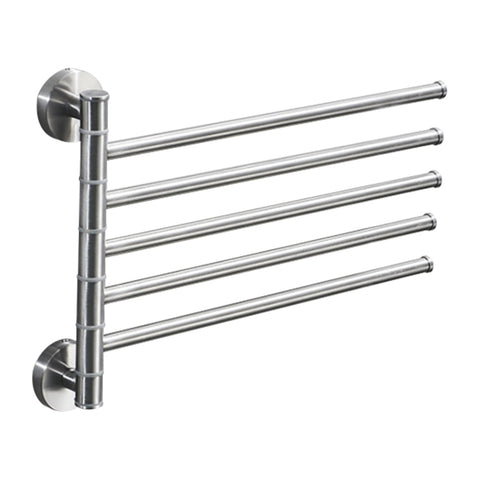 Stainless Steel Towel Bar Rotating Towel Rack Bathroom Kitchen Wall-mounted Towel Polished Rack Holder, Brushed Two Poles, Brushed Three Poles, Brushed Four Poles, Brushed Five Poles
