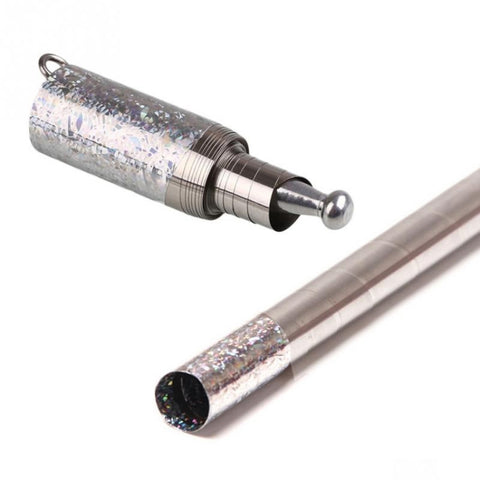 3 PCS 110cm Length Magic Props Stick Silver Metal Elastic Stick, Metal Elastic Stick