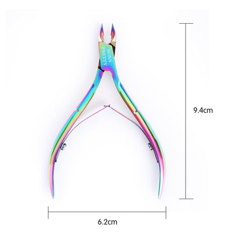 Nail Cuticle Nipper Cutter Rainbow Clipper Scissor Dead Skin Remover Trimming Manicure Nail Art Tool