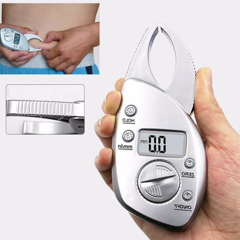 0-50MM Electronic Digital Display Fat Measurement Caliper Waist Circumference Ruler, Silver