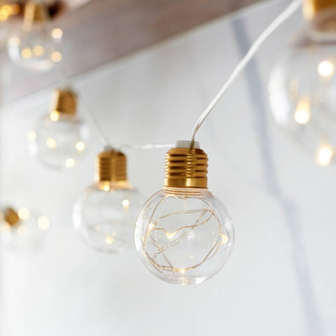 3m 10 LEDs G45 Copper Wire Bulb String Holiday Decoration Light